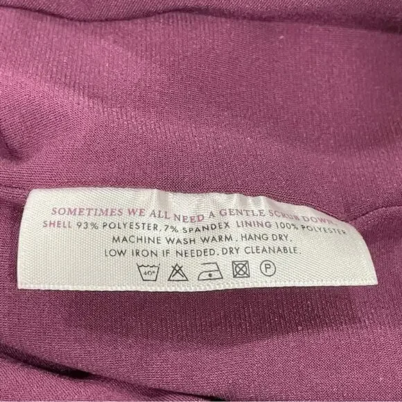 M.M. Lafleur Classic Flat Front A Line Mini Skirt Plum 8 - Picture 4 of 4